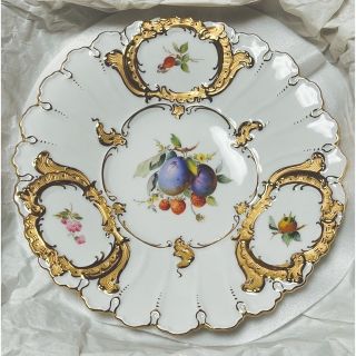 マイセン(MEISSEN)のマイセン　meissen  グランツゴールドプレート　オールドマイセン　飾り皿(陶芸)