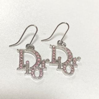 Dior クリスチャンディオール　ピアス　両耳　星　ピンク　丸型　シルバー色