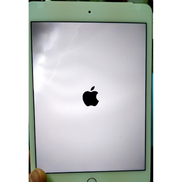 iPad mini 4　白色 液晶パネル ボタン付き ジャンク品 送料無料