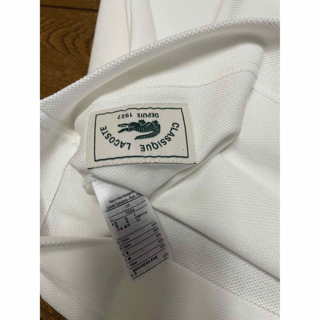 LACOSTE(ラコステ)の★新品未使用★フランス製LACOSTEオーガニックコットンポロシャツ メンズのトップス(ポロシャツ)の商品写真