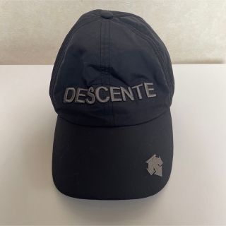 デサント(DESCENTE)のDESCENTデサントロゴ刺繍 キャップ 裏起毛 Fサイズ ブラック(キャップ)