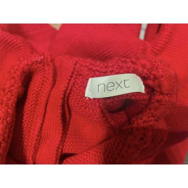 NEXT(ネクスト)のNEXT (ネクスト) 赤 ニット キッズ/ベビー/マタニティのキッズ服女の子用(90cm~)(ニット)の商品写真