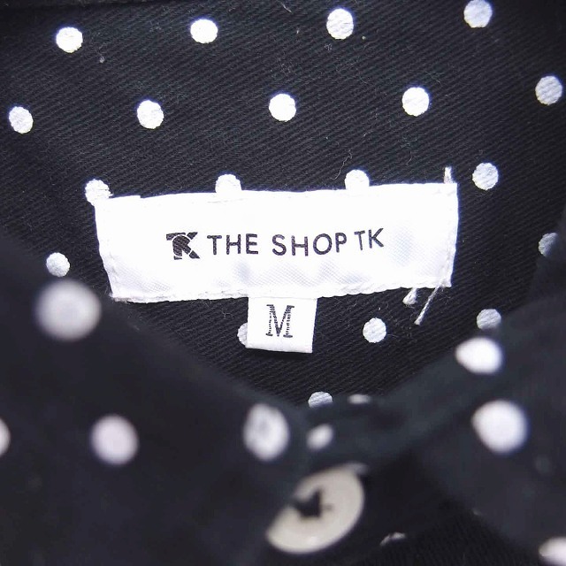 THE SHOP TK(ザショップティーケー)のザショップティーケー シャツ ドット カジュアル 綿 長袖 M 黒 白 メンズのトップス(シャツ)の商品写真