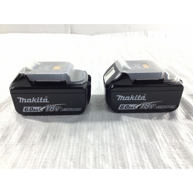 ☆未使用品2個セット☆makita マキタ 18V 6.0Ah 残量表示付 純正 リチウムイオンバッテリー BL1860B リチウムイオン電池 蓄電池 70941