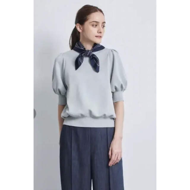 yori コットンパフスリーブニット ミント yori コットンパフスリーブニット ミント