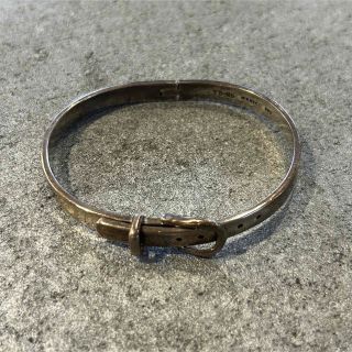 ホワイトブラウン メキシコ製 ヴィンテージシルバー925 ベルトデザイン