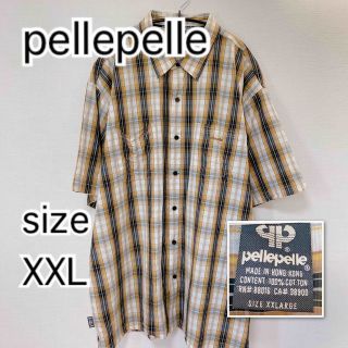 ペレペレ(PELLE PELLE)のpellepelle ペレペレ　ビンテージ　半袖　シャツ　チェック　XXL(シャツ)