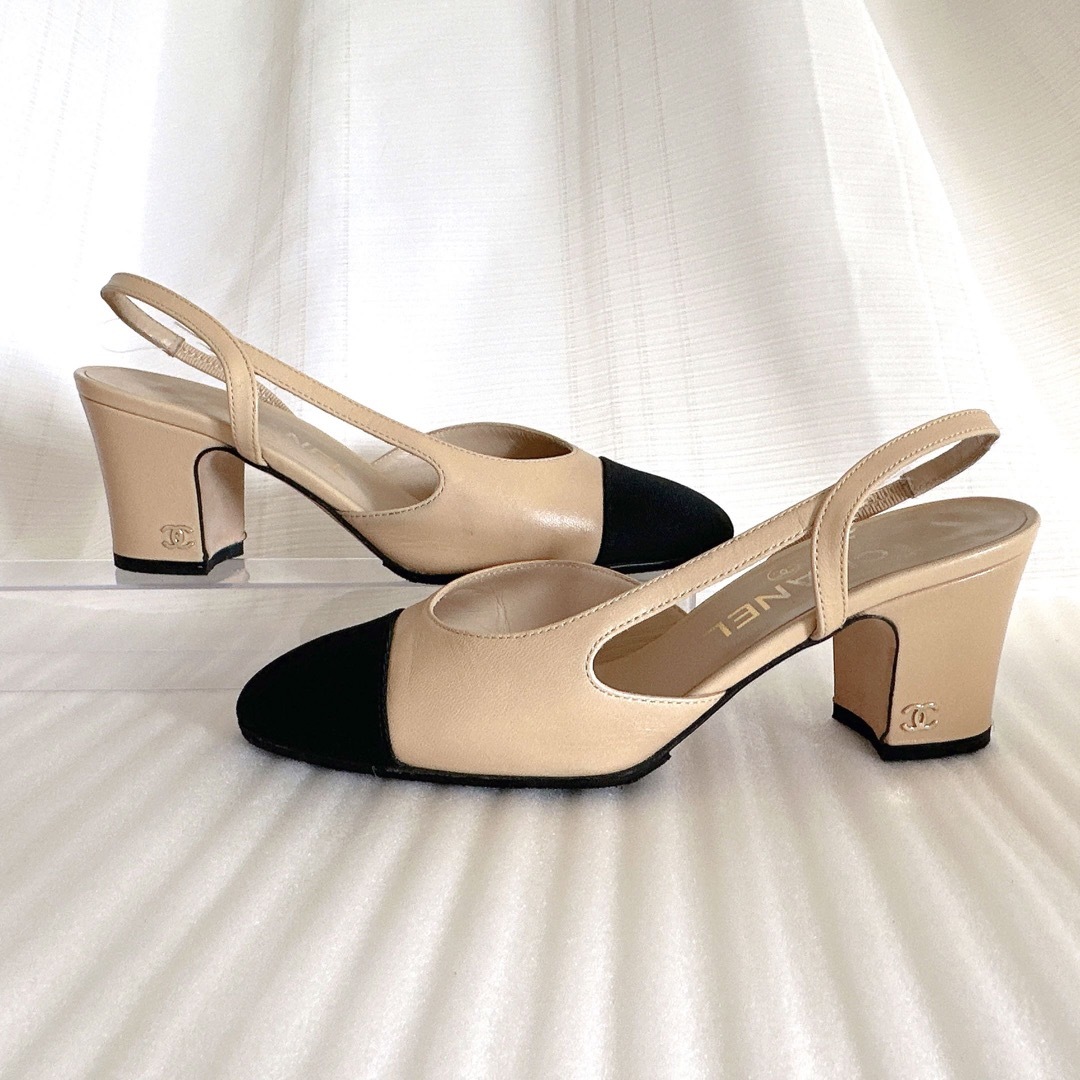 CHANEL(シャネル)のCHANEL シャネル　スリングバック　パンプス　ミュール　サンダル　靴　極美品 レディースの靴/シューズ(ハイヒール/パンプス)の商品写真