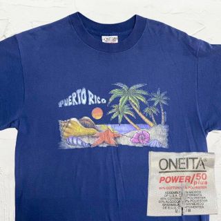 JTB ONEITA 90s プエルトリコ　リゾート　サーフ　スーベニアTシャツ(Tシャツ/カットソー(半袖/袖なし))