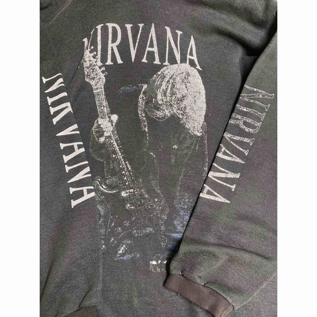 90'S NIRVANA 追悼パーカー ヴィンテージ ブラック カートコバーン