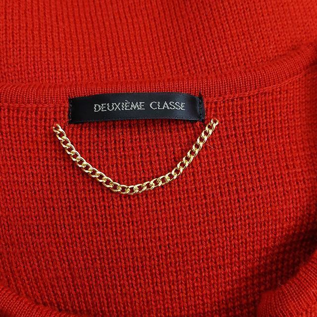 DEUXIEME CLASSE(ドゥーズィエムクラス)のDEUXIEME CLASSE ノーカラーニットジャケット コート 金ボタン レディースのジャケット/アウター(ノーカラージャケット)の商品写真