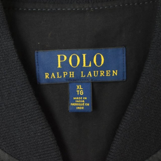 POLO RALPH LAUREN(ポロラルフローレン)のポロ ラルフローレン スエード ジャケット ブルゾン レザー やぎ革 XL 紺 メンズのジャケット/アウター(レザージャケット)の商品写真