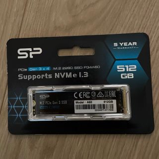 新品　未使用　SiliconPower  SSD 512GB(PCパーツ)