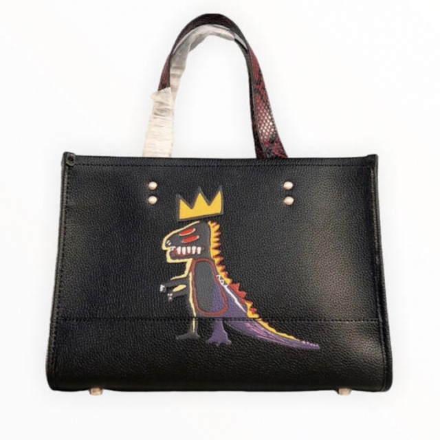 コーチ coach ショルダーバッグ バスキア コラボ 2way 保存袋付き 黒