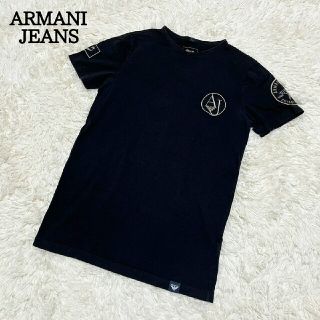 アルマーニジーンズ(ARMANI JEANS)のARMANI JEANS　アルマーニジーンズ　トップス　半袖　スリムフィット　黒(Tシャツ/カットソー(半袖/袖なし))