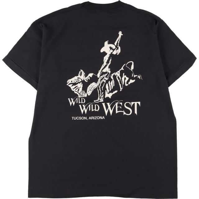 90年代 フルーツオブザルーム FRUIT OF THE ROOM WILD WILD WEST ワイルドワイルドウエスト両面プリント 映画 ムービーTシャツ USA製 メンズL ヴィンテージ /eaa333529