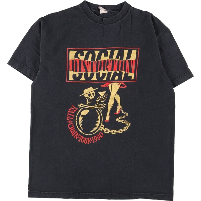 ALSTYLE APPAREL ACTIVEWEAR SOCIAL DISTORTION ソーシャルディストーション BALL & CHAIN TOUR 1990 バンドTシャツ バンT メンズS /eaa334353