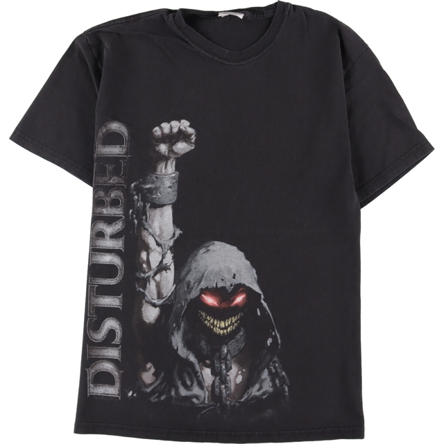 ヘインズ Hanes DISTURBED ディスターブド バンドTシャツ バンT メンズS /eaa334355