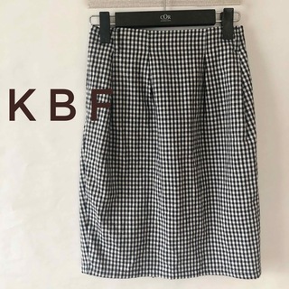 ケービーエフ(KBF)のKBF ケービーエフ ギンガムチェック スカート フリーサイズ(ひざ丈スカート)
