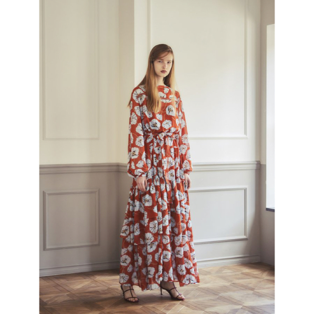 Rosarymoon Flower Teared Gather Dress - ロングワンピース/マキシ
