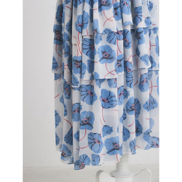 Rosarymoon Flower Teared Gather Dress - ロングワンピース/マキシ