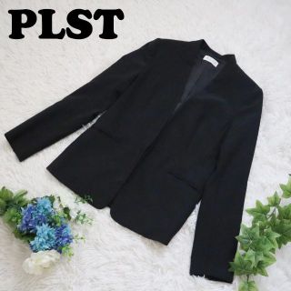 プラステ(PLST)の【未使用品】PLST プラステ ノーカラージャケット ブラック カラーレス(ノーカラージャケット)