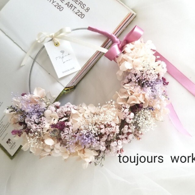 ハーフリース◆flower  wreath◇母の日ギフト◇プレゼント