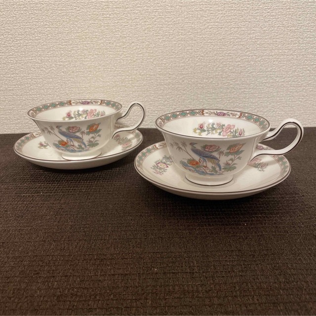 ウェッジウッド クタニクレーン ピオニー カップ&ソーサー 独創的 7040