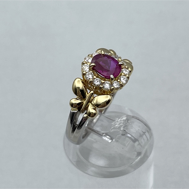 k18 pt900 ルビー0.73ct ダイヤ0.3ct リング ブティック www.cecile