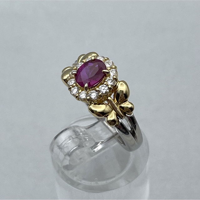 k18 pt900 ルビー0.73ct ダイヤ0.3ct リング ブティック www.cecile
