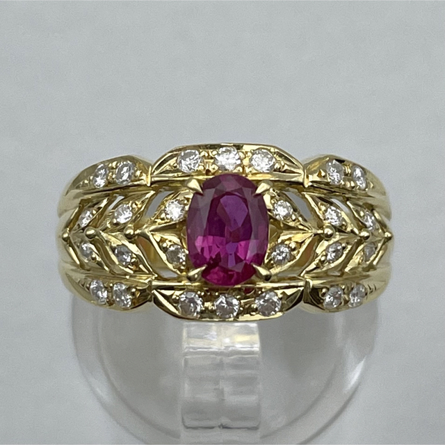 エバニュー k18 ルビー0.61ct ダイヤ0.23ct リング | asociatiahaero.ro