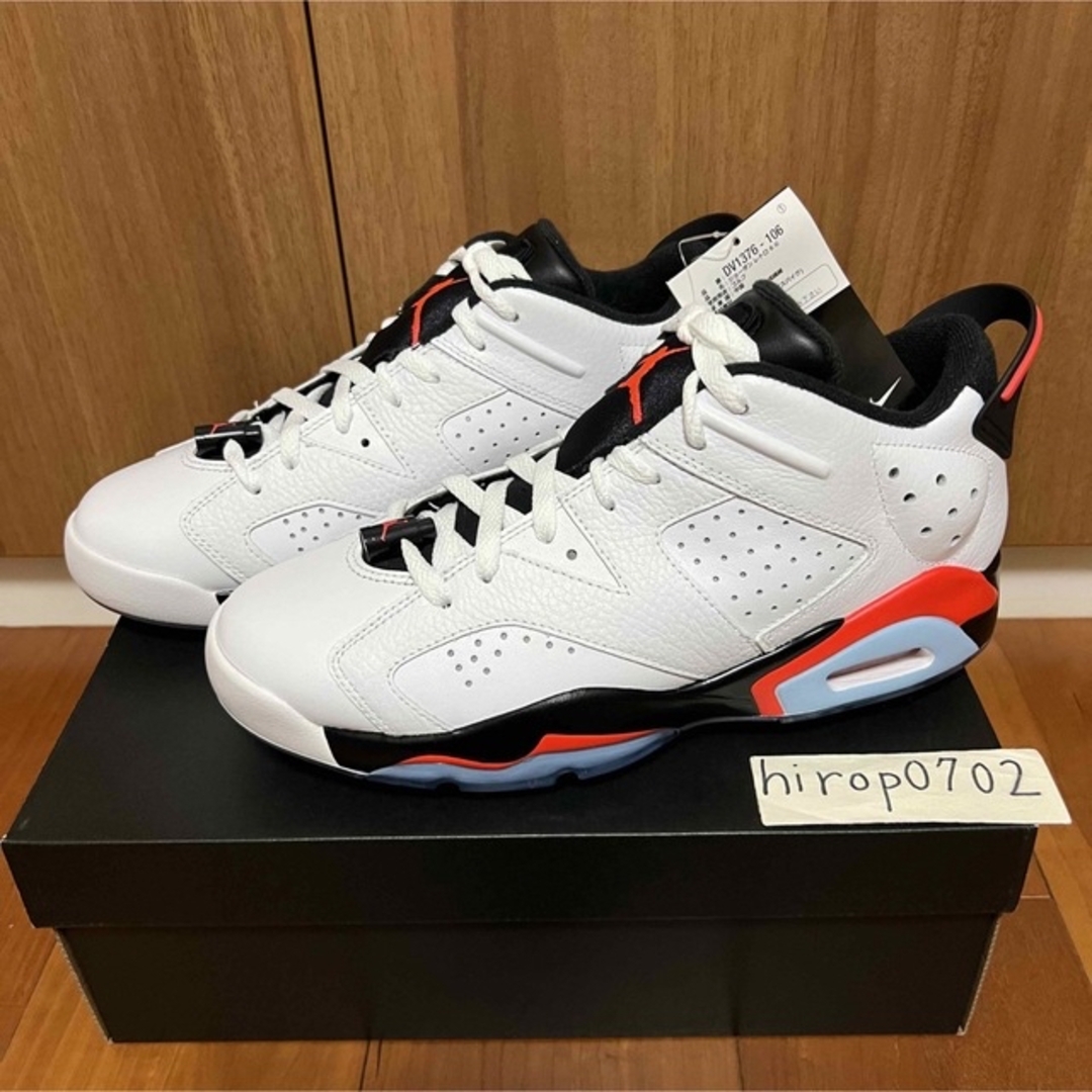 Jordan 6 Retro Low Infrared White 27