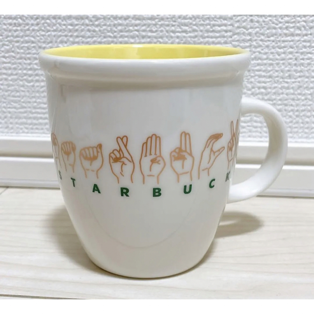 Starbucks(スターバックス)のスターバックス マグカップ サイニングストア 手話 限定 スタバ コップ 新品 インテリア/住まい/日用品のキッチン/食器(グラス/カップ)の商品写真