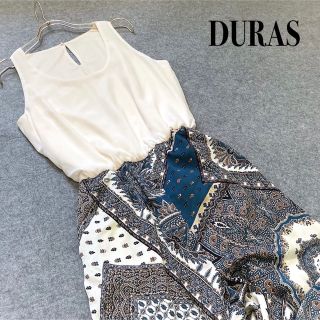 デュラス(DURAS)の新品 DURAS シフォン エスニック柄 オールインワン ロイヤルパーティー(オールインワン)