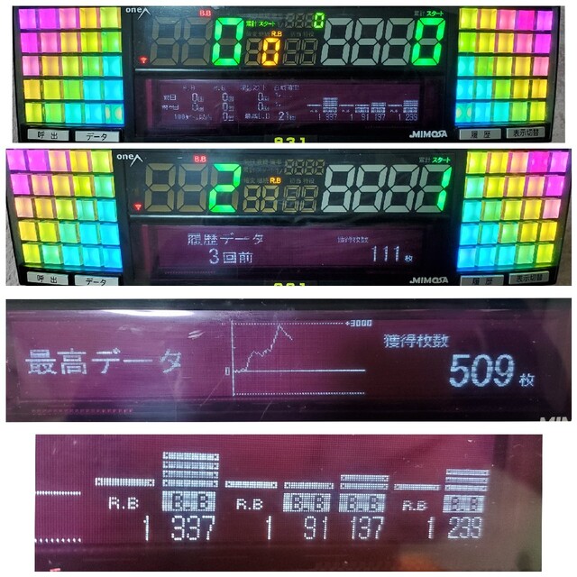 送込☆１０台セット☆差枚数表示☆ミモザ☆パチスロ用データカウンター☆家庭用電源き