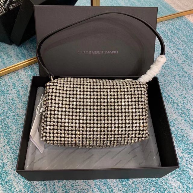 Alexander wang ポーチ ラインストーン クリスタル バッグ 人気特価 dr