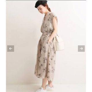 ♡ IENA フラワーベルベットサイドスリットワンピース♡