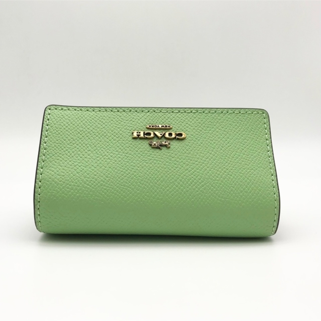 COACH ☆大人気☆ 6リング キーケース レザー ペール ピスタチオ 新品-