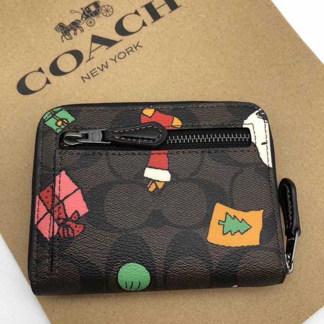 COACH コーチシグネチャー スヌーピージップ アラウンド ウォレット 新品