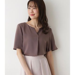 ナチュラルビューティーベーシック(NATURAL BEAUTY BASIC)のナチュラルビューティーベーシック　ブラウス　ブラウン(シャツ/ブラウス(半袖/袖なし))