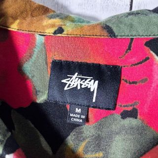 STUSSY - 【美品 M】ステューシー 総柄 フラワー レーヨン オープン