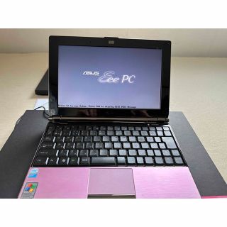 エイスース(ASUS)の【中古】ASUS EeePC S101 スパークリングピンク（メモリ増設済み）(ノートPC)