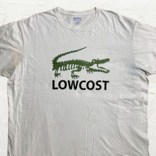 JXY GILDAN 白 LOWCOST　ローコスト　ワニ　ネタ Tシャツ(Tシャツ/カットソー(半袖/袖なし))