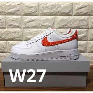 ナイキ(NIKE)の27cm NIKE エアフォース1 オレンジ ペイズリー(スニーカー)