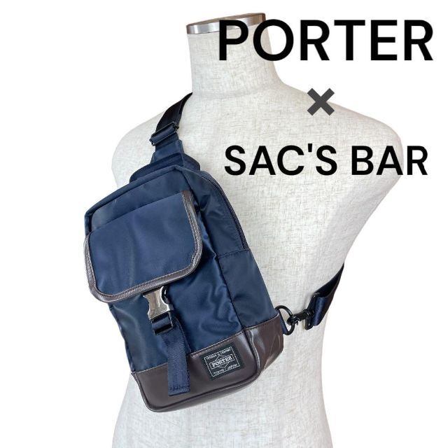 【美品】PORTER ポーター×サックスバー コラボ スリング ショルダーバッグ