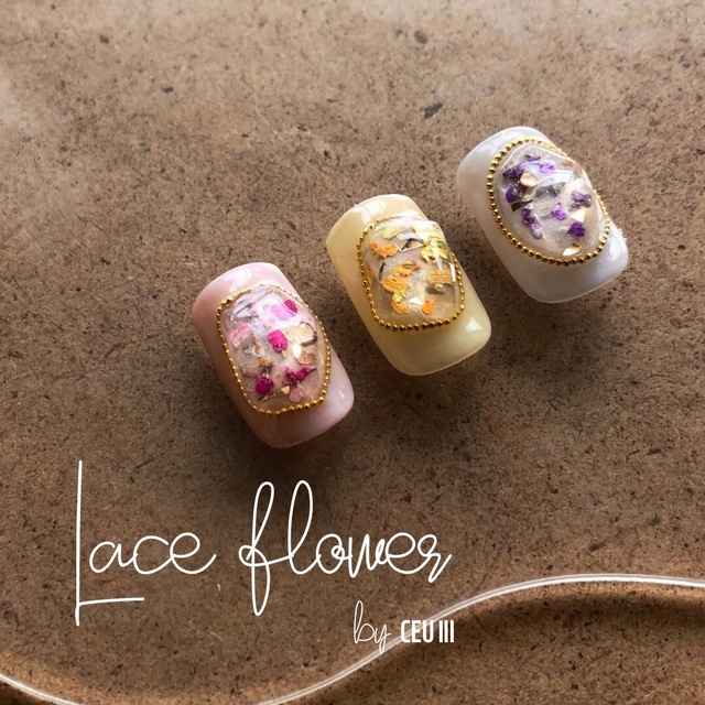 Lace Flower レースフラワー ※乾燥剤付き コスメ/美容のネイル(ネイル用品)の商品写真