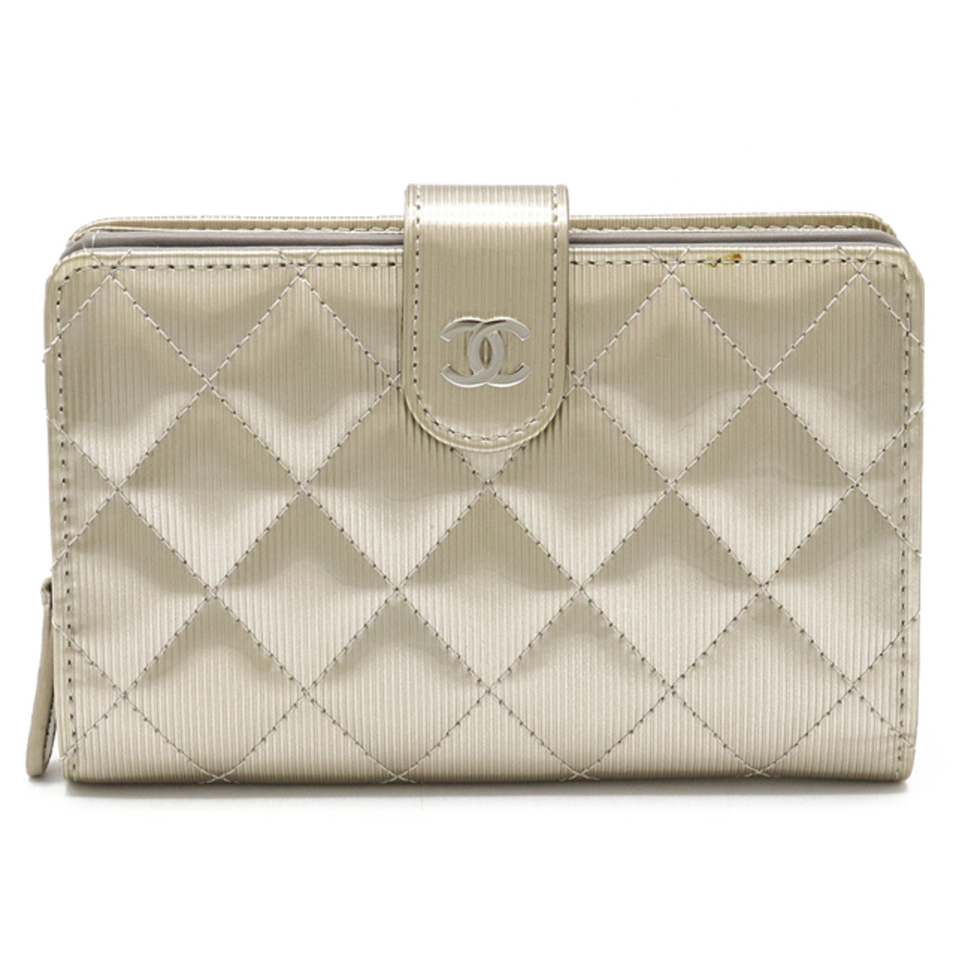 CHANEL - シャネル ココマーク マトラッセ ストライプ 2つ折財布