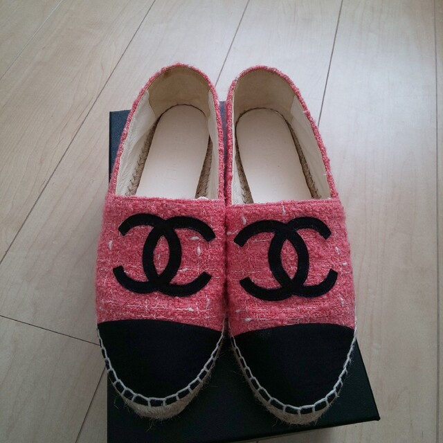 早割クーポン! CHANEL 新品エスバドリーユ ピカピカ新品仕上シャネル
