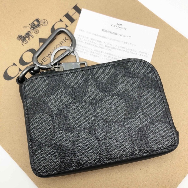 【COACH☆新品】日本限定☆ Lジップ キー ケース シグネチャー キャンバス