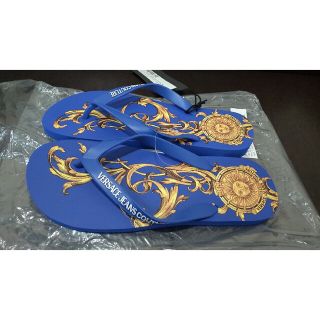 新品 本物 正規品 VERSACE メンズ サンダル バロッコ 限定 ブルー